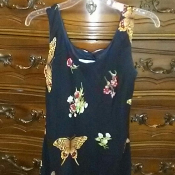 Vintage 90s Butterfly Dress Jessica Howard Petite - Picture 1 of 1